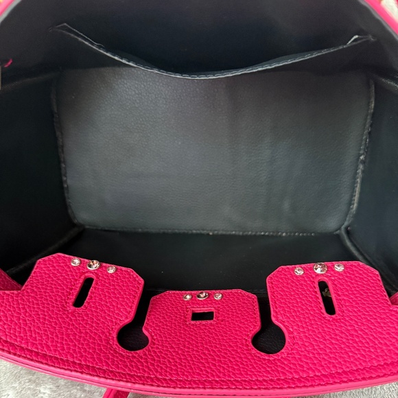 Bright Rose Pink Top Handle Satchel 💖✨ New Without Tags - Picture 7 of 10